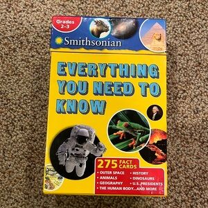 Smithsonian Everything You Need to Know: Grades 2-3 flash cards fact cards NEW
